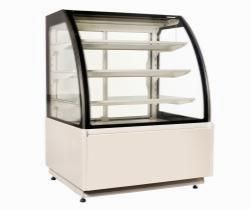 Купить витрина кондитерская es system k carina 03 1,0 б/бок,б/фронт.панели,внутр. ral9003,шелкогр.черн. – цена от завода, доставка до двери | RuOborudovanie.ru