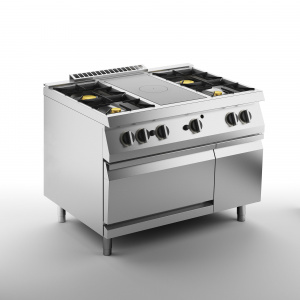Плита со сплошной поверхностью газовая 700 серии Apach Chef Line Slrstg127R4Fg