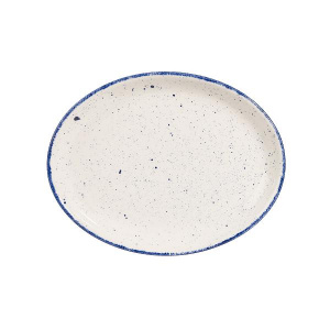 Блюдо овальное 25,4СМ, без борта, Stonecast Hints, цвет Indigo Blue Shbid101