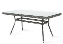 Купить стол латте плетеный из искусственного ротанга, цвет графит 160х90см – цена от завода, доставка до двери | RuOborudovanie.ru