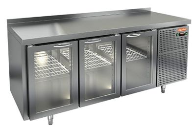 Стол охлаждаемый Hicold SNG 111 HT (+2+10), 3 стеклянные двери, 1835х600х850мм, 