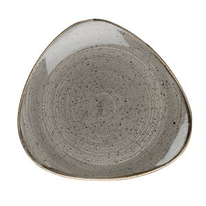 Тарелка мелкая треугольная 22,9СМ, без борта, Stonecast, цвет Peppercorn Grey Spgstr91