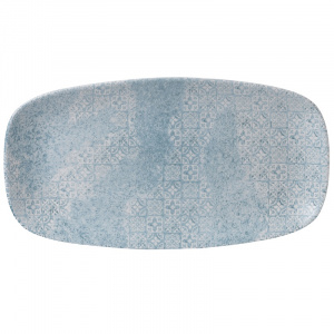 Блюдо прямоугольное Chefs 35,5Х18,9СМ, без борта, Vintage Prints Med Tiles, цвет Aquamarine Mtaqxo14