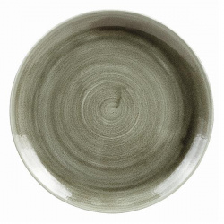 Купить тарелка мелкая 26см, без борта, stonecast patina, цвет burnished green pabgev101 – цена от завода, доставка до двери | RuOborudovanie.ru