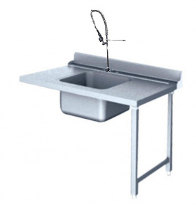 Стол для ПММ Kocateq HTС43R установка справа с мойкой и душем