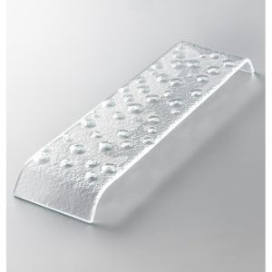Подиум 35х9,5см H3см, с фактурой, стекло, серия Top, цвет белый Top-M-Tr