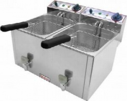 Фритюрница Beckers FR 8+8 LT на 16л, 6кВт, настольная, 530х450х360мм
