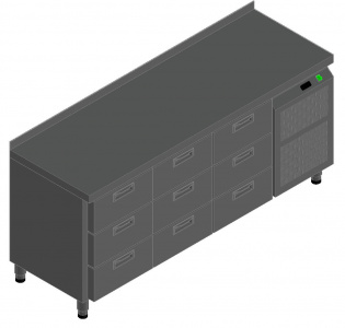 Стол с охлаждающим шкафом Шкафом Hicold Sn333/Tn