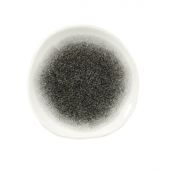 Купить тарелка мелкая "волна" 18,6см, без борта, цвет raku quartz black, studio prints rkbqog71 – цена от завода, доставка до двери | RuOborudovanie.ru