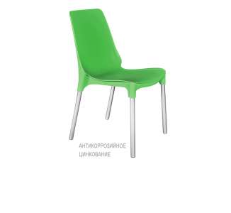 Стул SHT-S75 (оцинкованные прямые ножки) с жестким сиденьем (Цвет сиденья Бежевый, цвет каркаса Вани
