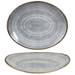 Купить блюдо овальное 27х22,9см, без борта, цвет stone grey, studio prints spsgop581 – цена от завода, доставка до двери | RuOborudovanie.ru