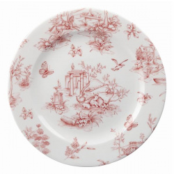Купить тарелка мелкая 21см vintage prints, цвет cranberry toile tocvp81 – цена от завода, доставка до двери | RuOborudovanie.ru