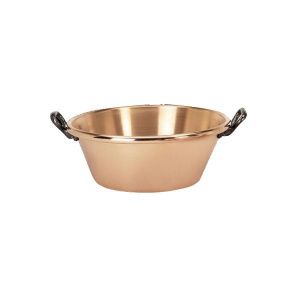 Миска медная для варенья 9,0Л D38См H15См, с чугунными ручками 6200.38N