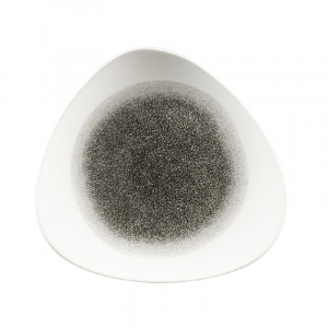 Тарелка мелкая треугольная 26,5СМ, без борта, цвет Raku Quartz Black, Studio Prints Rkbqtr101